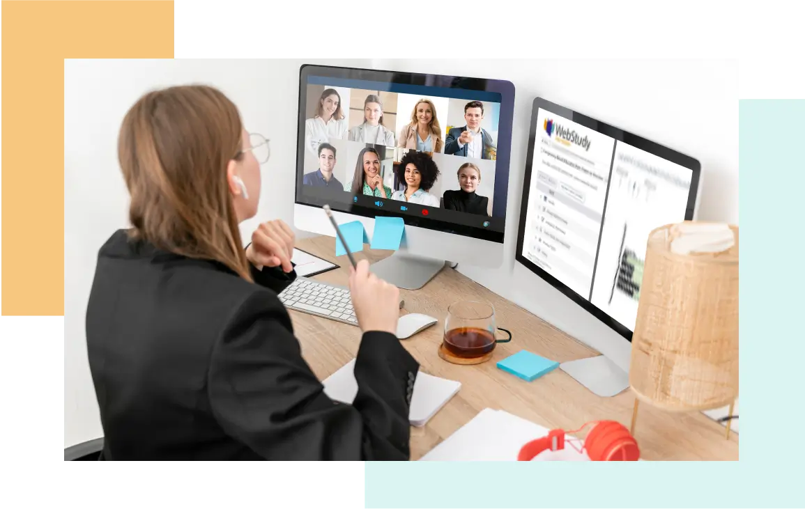 A facilitator leading a virtual collaborative working session